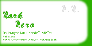 mark mero business card
